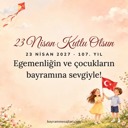 23 Nisan resimli mesaj kartı