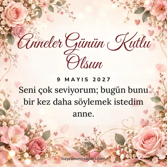 Anneler Günü resimli mesaj kartı