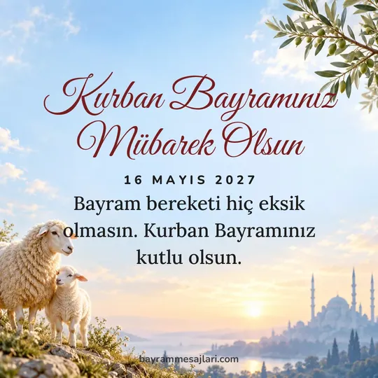 Kurban Bayramı resimli mesaj kartı